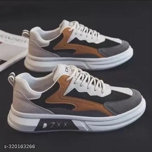 Zxx Casual Sneakers for Men (Black, IND-7)