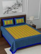 Jaipur Gate Cotton Double Bedsheet With 2 Pillow Covers 