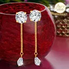 Designer Gold Plated Chain Drop Earrings Set for Women & Girls 
