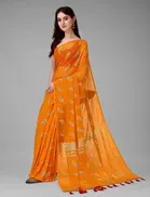 Georgette Foil Printed Saree for Women 