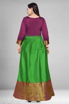 Banarasi Silk Printed Gown for Women 