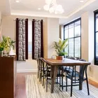 Alaqsa Brown Floral Polyester Window Curtain 5Ft Pack Of 1