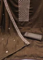 Vichitra Silk Unstitched Dress Material for Women 