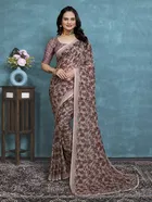 Georgette Printed Saree for Women, Multicolor, Pack of 2 