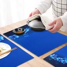 Grover Table Placemats for Kitchen/Dining Table Pack of 6 Blue Flower