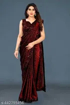 Lycra Sequence Saree for Women 