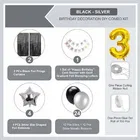 3rd Happy Birthday Balloon Decoration Kit, Black, Set of 1