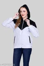 Nylon Solid Jackets for Women 