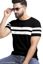 Cotton Blend T-shirt for Men, Black 