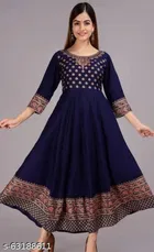 Rayon Printed Kurti for Women 