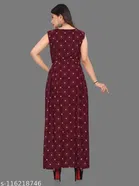 Poly Crepe Printed Kurti for Women 