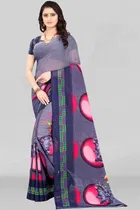 Georgette Printed Saree for Women 