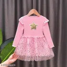 Cotton Blend Frock for Girls (Pink, 6-9 Months)