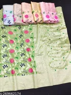 Cotton Linen Zari Woven Saree for Women 