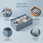 Wardrobe Clothes Organizer, Nonwoven Fabric Durable with 8 Grids partition 32*15*10cm