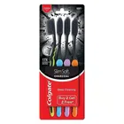 Colgate Slimsoft Charcoal Manual Toothbrush For Adults (Buy 2 Get 2 Free) - 4 Pcs, 17X Slimmer Tip Bristles