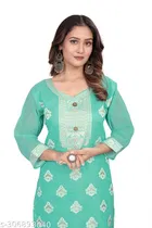 Cotton Embroidered Kurti for Women 
