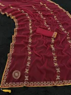 Crepe Solid Saree for Women 