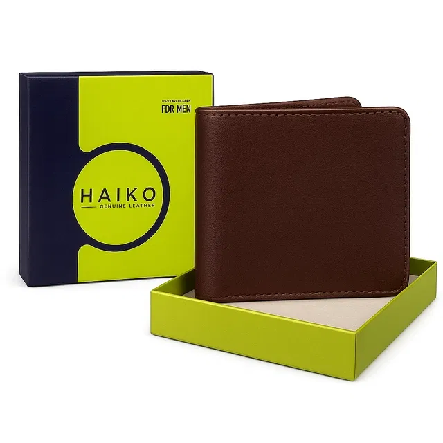 Casual Bifold Dark Brown Wallet for Men (Pack of 1)