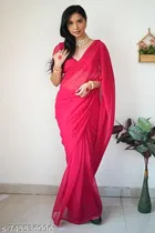 Pre-draped Georgette Saree for Women 