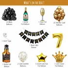 Cocktail Theme 7th Birthday Balloon Decoration Kit , Multicolor, Pack Of 64