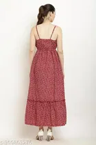 Crepe Long Dress for Women 