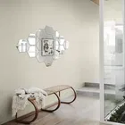 Acrylic Hexagon Shaped Wall Mirror Stickers 