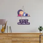 KC Arts Not Lazy Funny Wall Hanging