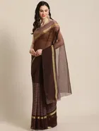 Polycotton Dyed/ Washed Saree for Women 