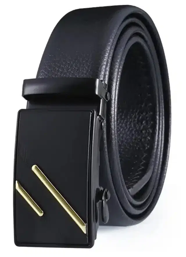 Synthetic Casual Belt for Men (Black)