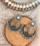 Silver Chandbali Earrings