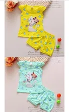 Hosiery Printed Clothing Set for Kids 