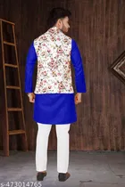 Cotton Button Kurta Set for Men 