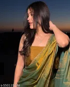 Golden Chiffon Saree for Women 