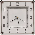 Khatu Craft Square Plastic Analog Clock Gold 20x20cm