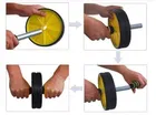 Plastic Double Wheel Ab Roller, Yellow