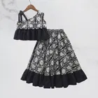 Rayon Printed Lehenga with Choli for Girls 