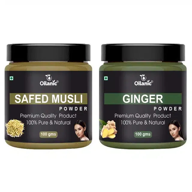 Natural Safed Musli & Ginger Powder for Skin & Hair (Pack of 2, 100 g)