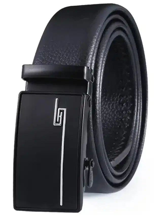 Synthetic Casual Belt for Men (Black)