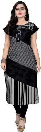AK Fashion Mall Women Crepe Kurti 