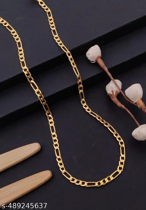 Gold Brass & Copper Chain for Men (M)
