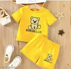 Cotton Half Sleeves T-Shirt with Pant Clothing Set for Kids 