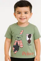 Solid Cotton Blend Top & Bottom Set for Boys 