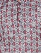 Cotton Blend Printed Short Kurta for Men, Multicolor 