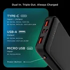 हैमर अल्ट्रा चार्ज 20000mAh 22.5w पावर बैंक 20w PD फ़ास्ट चार्जिंग, 3 आउटपुट, 2 इनपुट पोर्ट्स टाइप-C/PD, माइक्रो यूएसबी और मल्टीपल लेयर्स ऑफ़ प्रोटेक्शन 