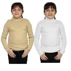 Full Sleeves Solid Sweater for Girls (Pack of 2) (Beige & White, 0-3 Months)
