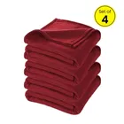 Solid Polar Fleece Blanket Red 