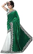 Velvet Embellished Saree for Women 