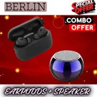 Wireless Bluetooth Speaker + Earbuds With Charging Case, 5.4 Bluetooth Version ,BLACK, 
