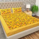 Cotton Double Bedsheet with 2 Pillow Cover 
